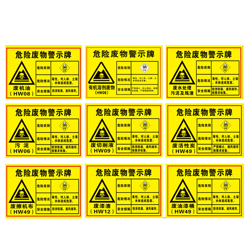 上百款国标现货危险废物警示牌