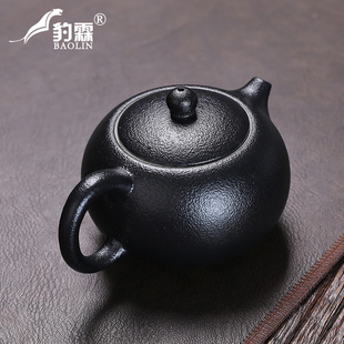 黑砂泡茶壶单壶陶瓷家用煮茶器冲茶水壶喝茶具黑泥老紫泥茶叶茶道