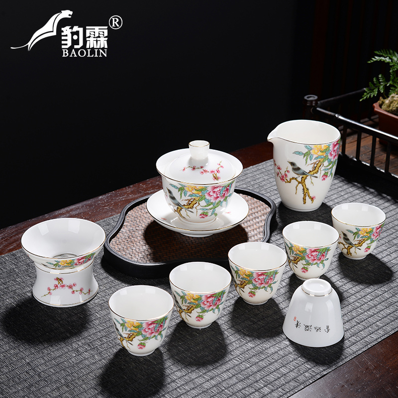 羊脂玉功夫泡茶具套装陶瓷家用德化白瓷精品礼盒高端骨瓷奢华礼品