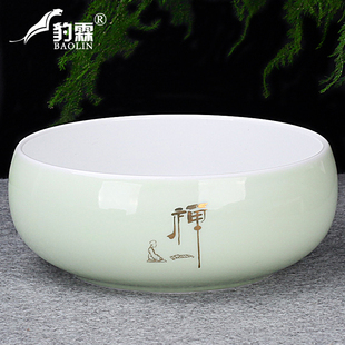 茶洗缸大号特大水盂功夫笔洗茶具盆配件大全陶瓷器精品家用品中式