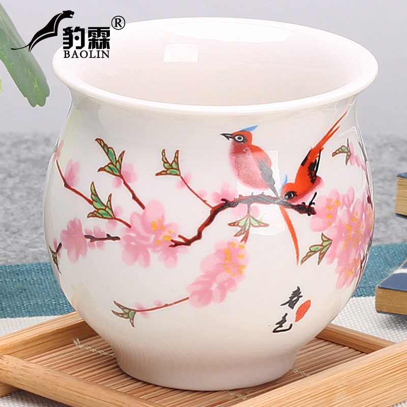 双层茶杯-水点桃花  茶具  隔热茶具 整套陶瓷茶具 茶杯子,餐饮具,茶杯,淘宝优惠券,粉丝福利购,淘宝优惠卷