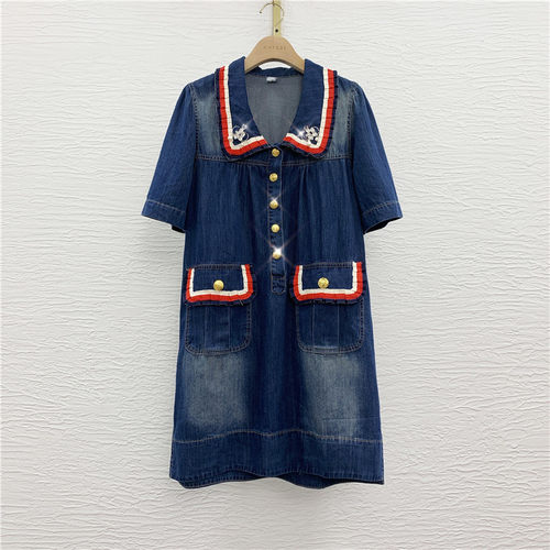 宽松重工欧洲站纽扣口袋牛仔