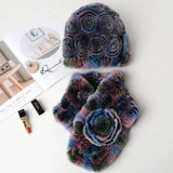 Шапка, шарф, двусторонний демисезонный модный универсальный комплект, в корейском стиле