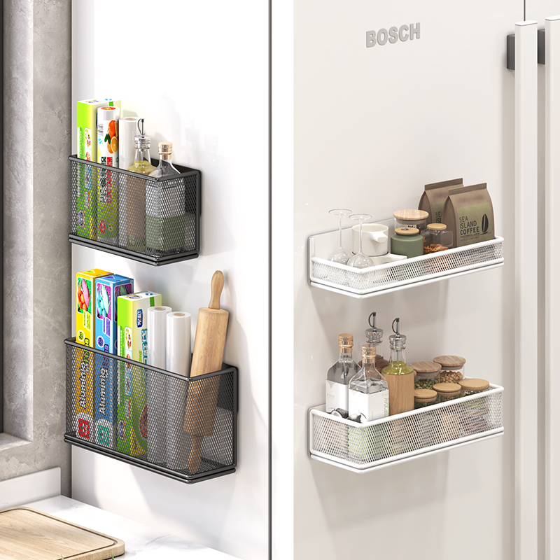 冰箱侧边置物架磁吸式