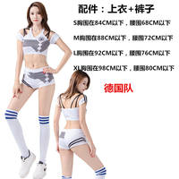 World Cup Football baby cheerleading team costumes, sexy adult bar, nightclub, catwalk show performance ds performance costumes thumbnail 5
