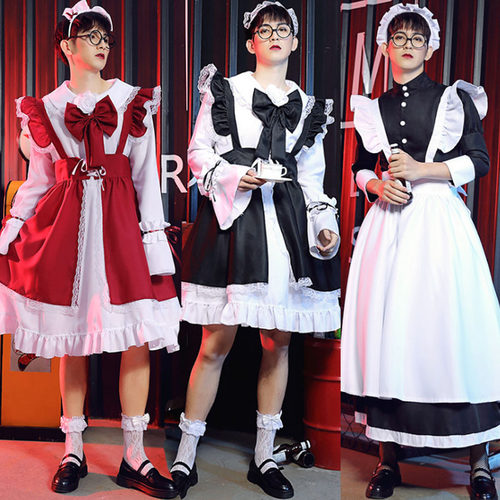 男穿女仆装女装大佬cosplay服装可爱洛丽塔伪娘咖啡厅反串大码服