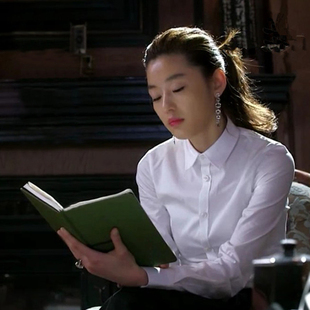 白衬衫女士长袖显瘦新款春秋通勤职业正装气质韩版简约衬衣工作服