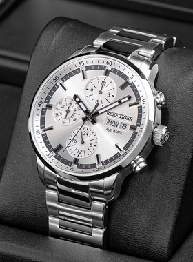 瑞夫泰格全自动机械表男士手表正品十大品牌防水钢带休闲 RGA1659