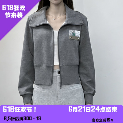 YAOLY姚领短外套拉链拼色长袖直筒型女士841K12302