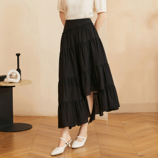 姚领YAOLY黑色半裙825M21424