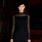 韩版 长袖 姚领YAOLY832H32563上衣网纱蕾丝衫 打底衫 航妈专享