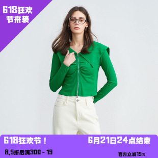YAOLY姚领绿色外套外套时尚气质优雅风832M35128