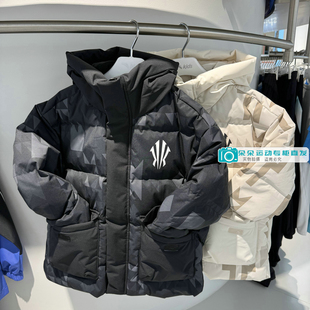 安踏儿童25冬季新款男大童欧文宽松三防科技连帽羽绒服352541908