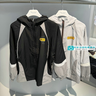 男大童寬松少年頑家絲光絨連帽外套352538604N 安踏兒童2025秋新款