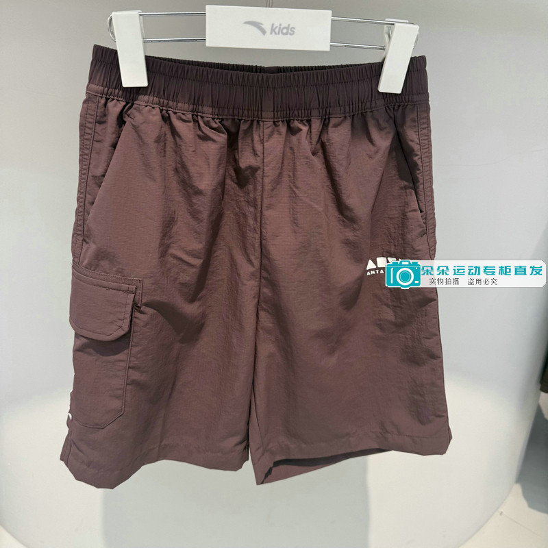 安踏儿童26夏季新款男大童宽松少年顽家潮流梭织五分裤352628506