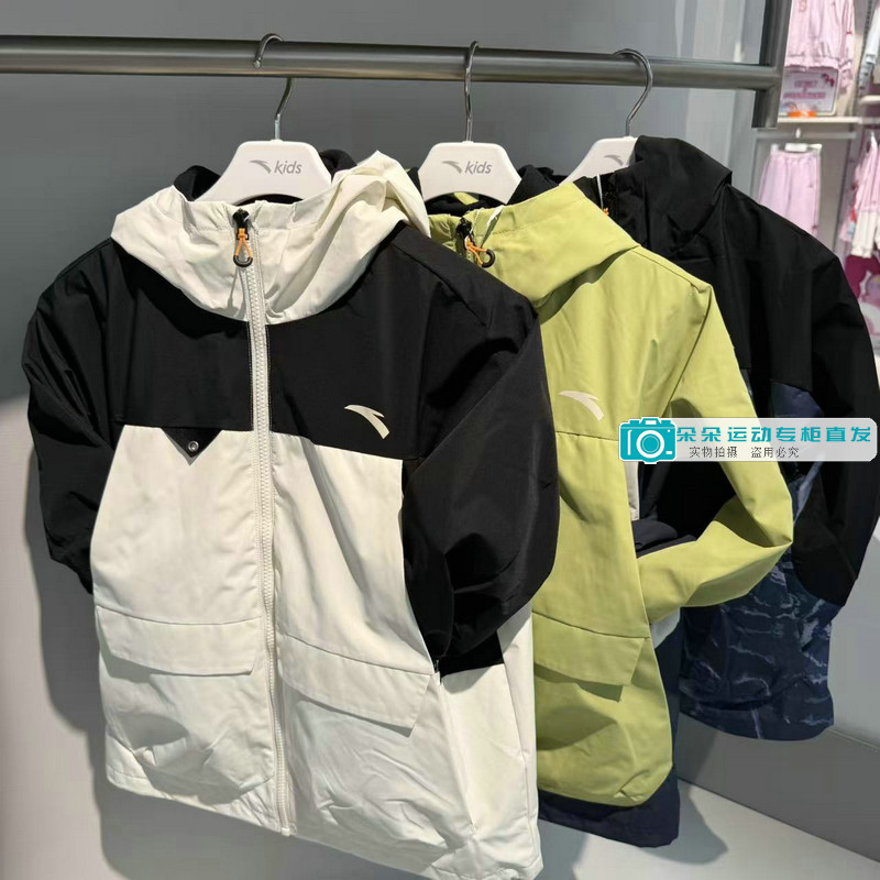 安踏儿童2025冬季新款男大童宽松拒水科技摇粒绒两件套352546601
