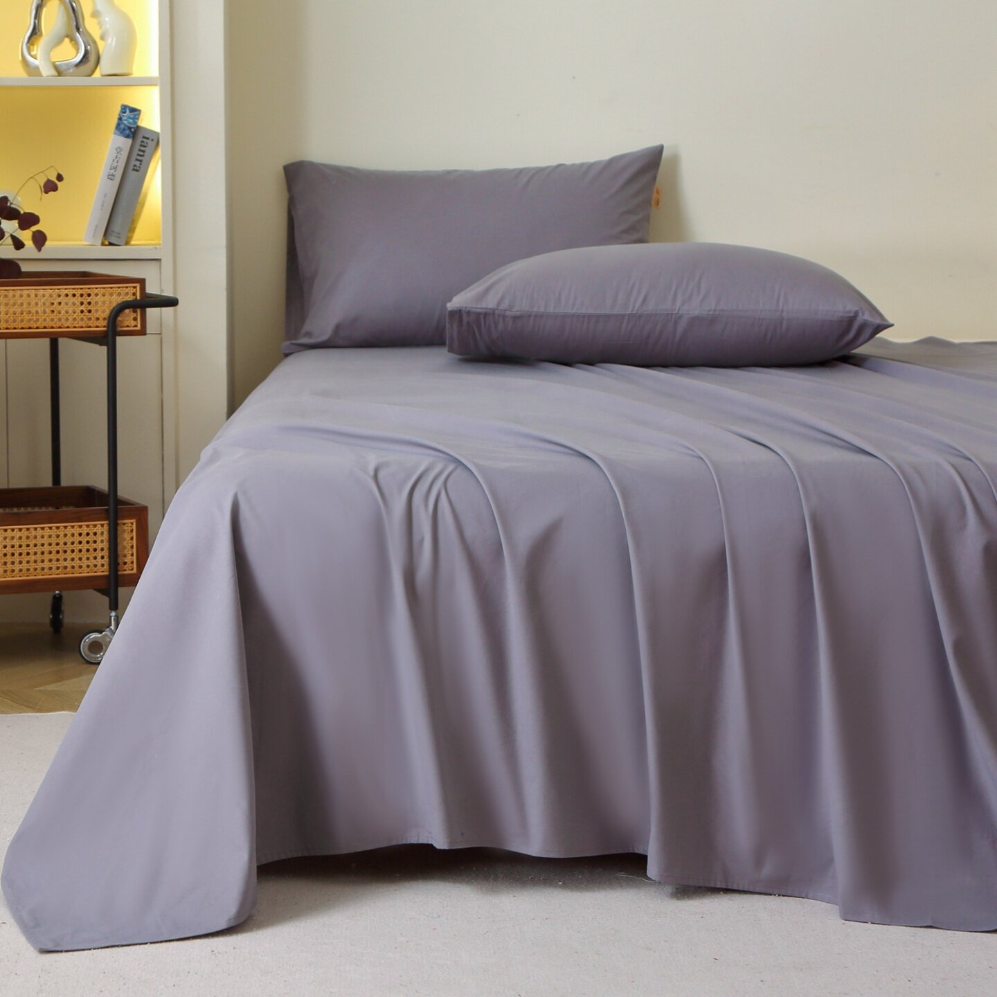 深灰铅笔灰色床单单件高级感纯棉磨毛被单宿舍家用单双人全棉炕单