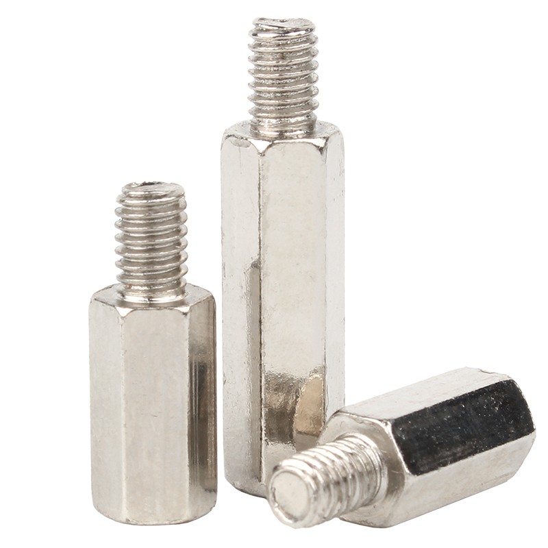 镀镍单头六角柱机箱主板隔离柱电路板单通间隔柱加长支撑螺柱M3M4