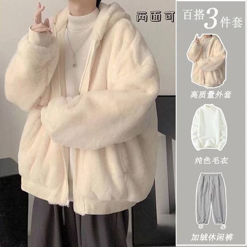 冬装棉袄子冬季加厚羊羔毛外套潮流棉服加绒ins港风情侣套装上衣