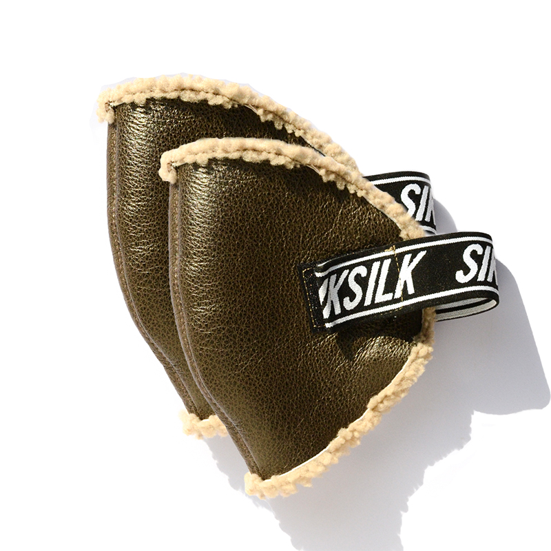 新款防寒护膝羊皮毛一体制作