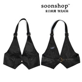 2025秋冬短款 真皮马夹女韩版 显瘦外搭挂脖背心宽松休闲简约外套潮