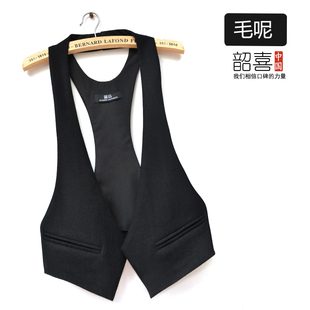 2026春秋毛呢百搭马夹女简约短款修身无袖开衫外套显瘦外搭上衣潮