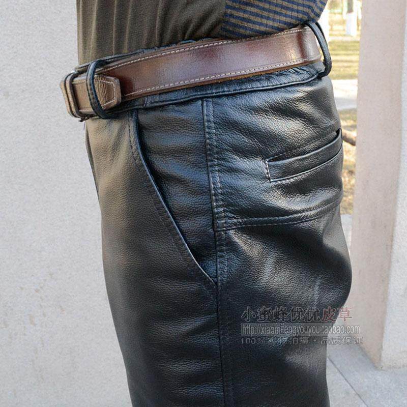 Pantalon cuir homme droit pour hiver - Ref 1492759 Image 3