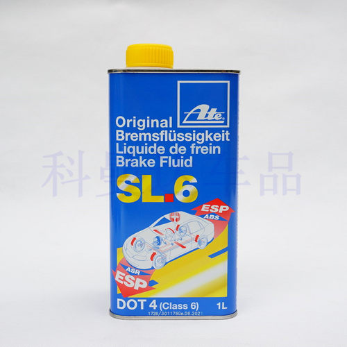 德国ATE SL6刹车油制动液DOT4 1L CLASS 6低粘度ESP车辆专用油