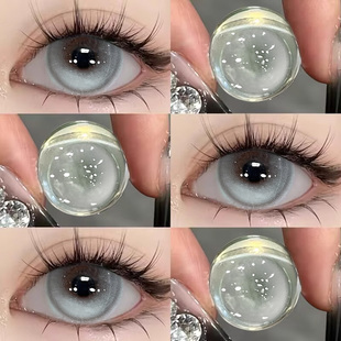 月光情诗美瞳半年抛纯欲黑灰色大直径2025新款隐形眼镜一年抛女TN