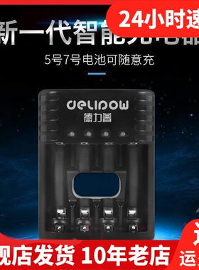 Delipow德力普锂电池强光手电筒座充直充矿灯双槽充电器503充电器