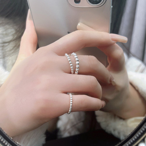 洗手不用摘戒指S925纯银简约男女