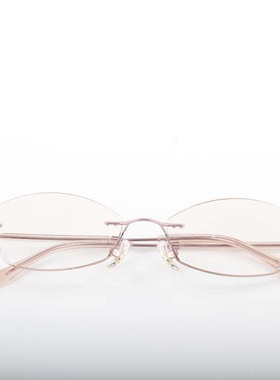 夏琅21204无框钻石切边近视有度数超轻时尚复古眼镜女可配防蓝光