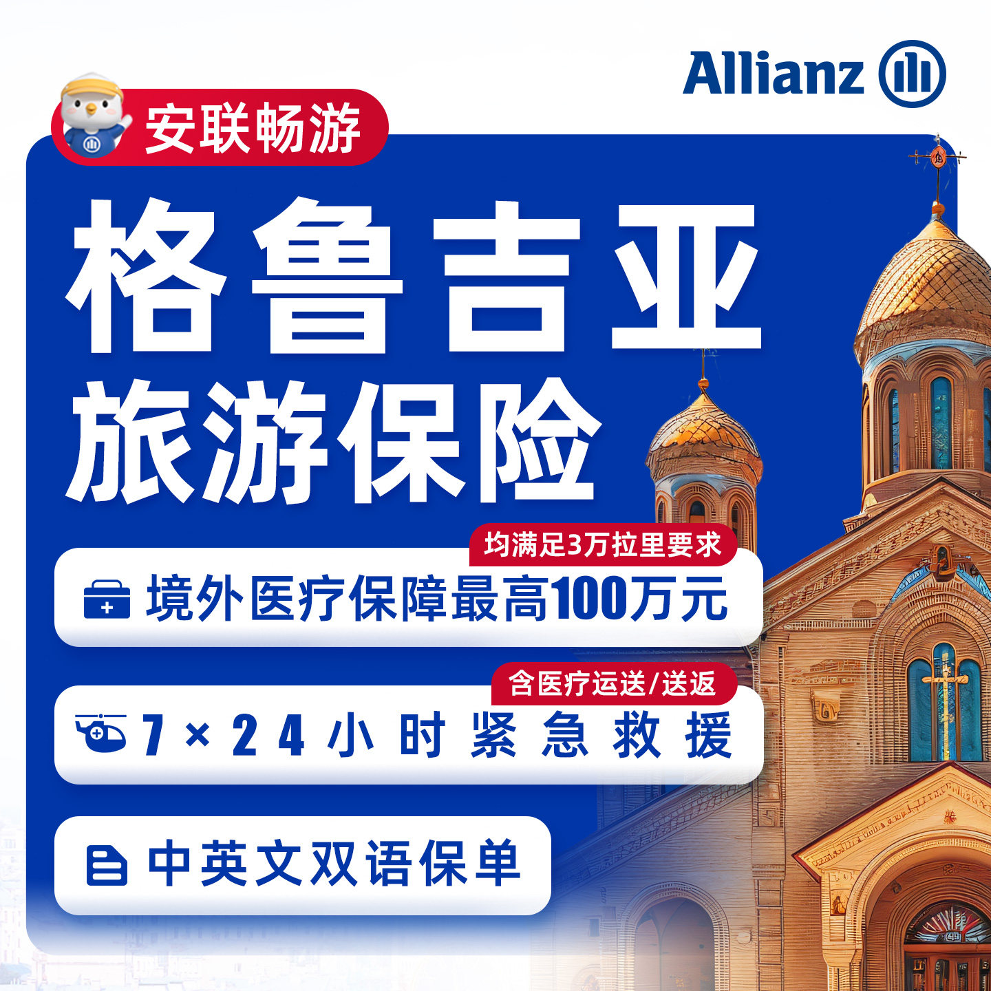 安联·格鲁吉亚旅游保险境外旅行保险服务