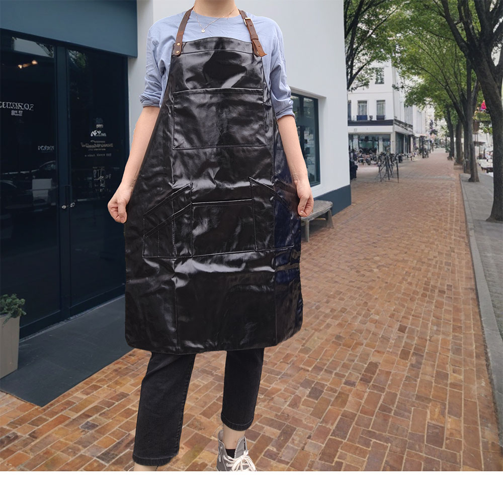 欧美风发型师围裙时尚园艺男女士耐磨防水花艺理发师工作服