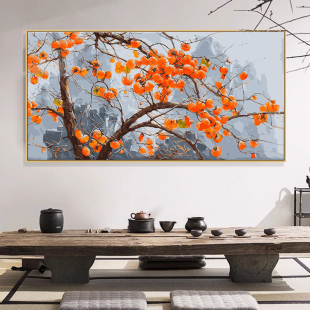 数字油画diy油彩画填色中国风事事如意大尺寸填充画画高级装饰画