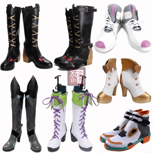 守望先锋万圣节黑百合黑寡妇COS鞋 艾什 朱诺COSPLAY鞋子定制