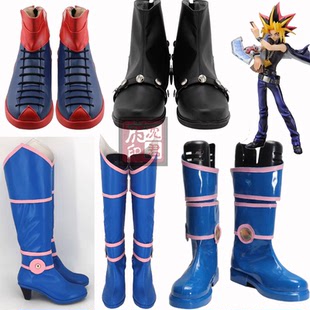 游戏王 武藤游戏COS鞋 决斗怪兽黑魔法师女孩 王道游我cosplay鞋