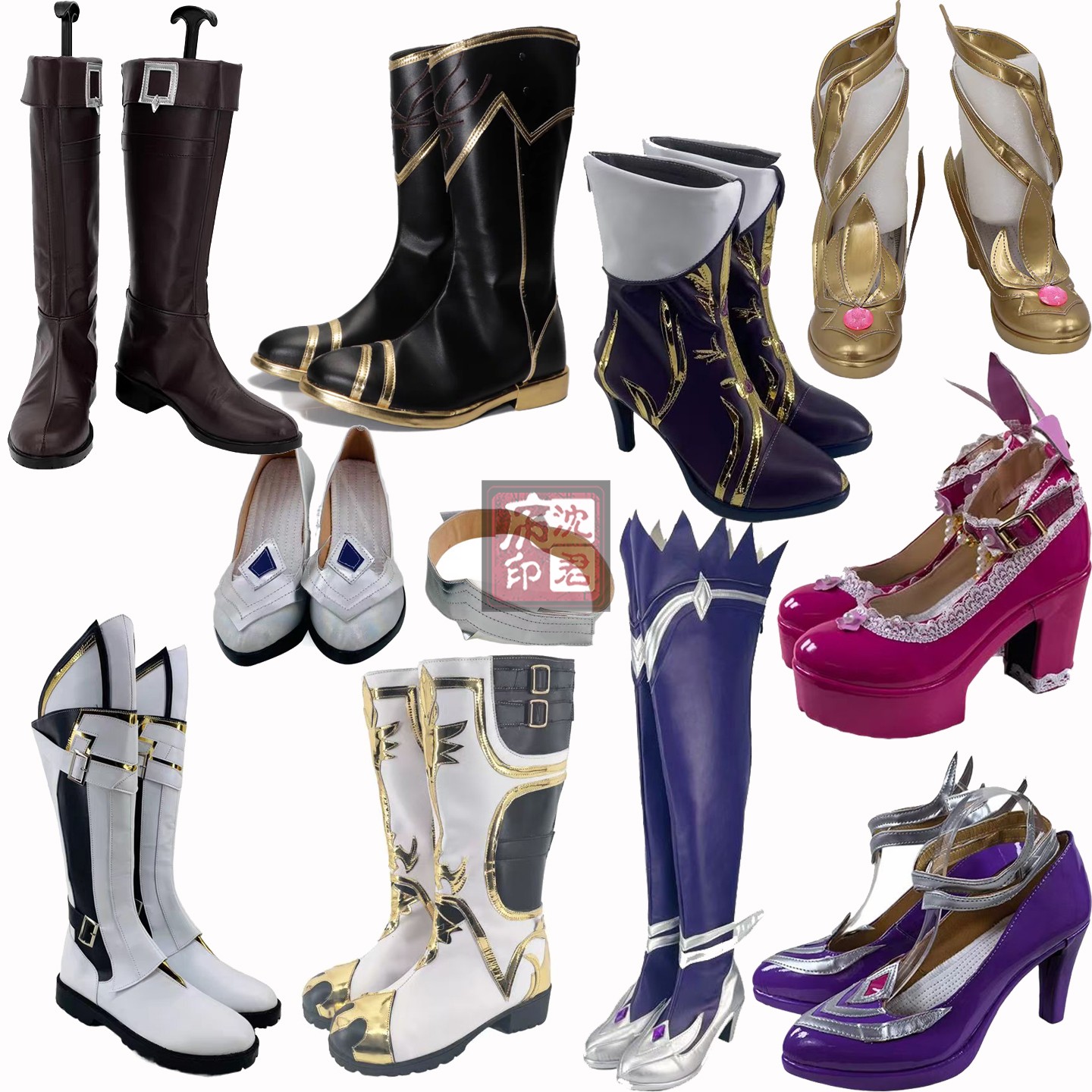 神印王座龙皓晨COS鞋 陈樱儿 圣采儿 月夜 韩羽COSPLAY鞋来图定制