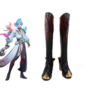 王者荣耀 亚连 落雪白狼cosplay鞋cos鞋定来图定做动漫演出鞋定制