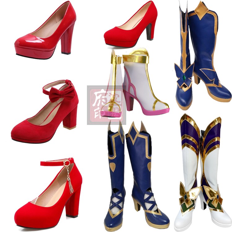 王者荣耀 貂蝉cos鞋子 圣诞恋歌仲夏夜之梦猫影幻舞唤灵魅影cos鞋