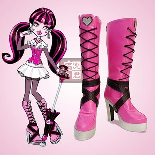 精灵高中 弗兰琪cos鞋子Draculaura怪物德库莱拉cos鞋定制动漫鞋