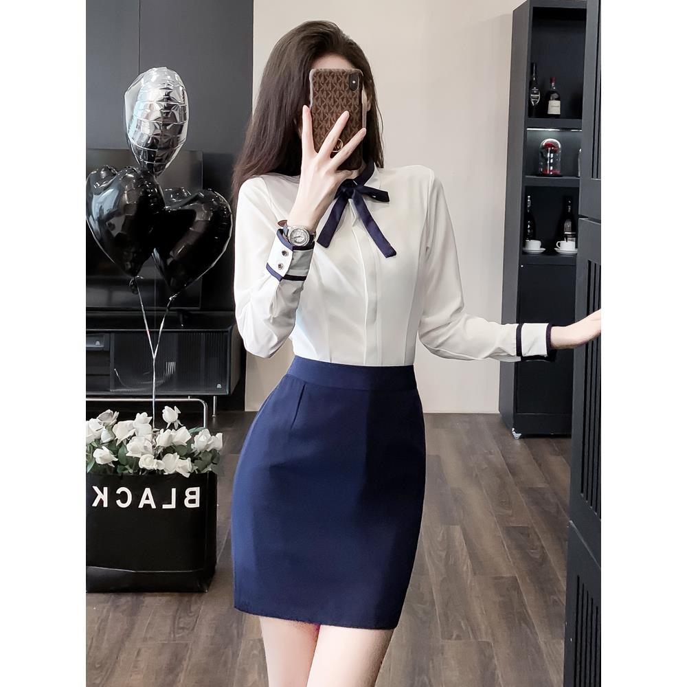 售楼部工作服套装物业客服职业装衬衫女春装新款空姐制服套装高端