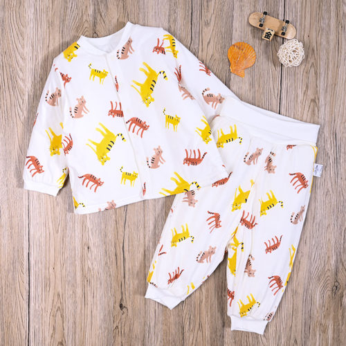 BL国内单男宝春秋冬款长袖薄夹棉衣棉服保暖护肚裤子家居两件套装