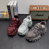 花式 绑带厚底老爹鞋 女2026春新款 欧货炸街款 透气网面运动休闲鞋 潮