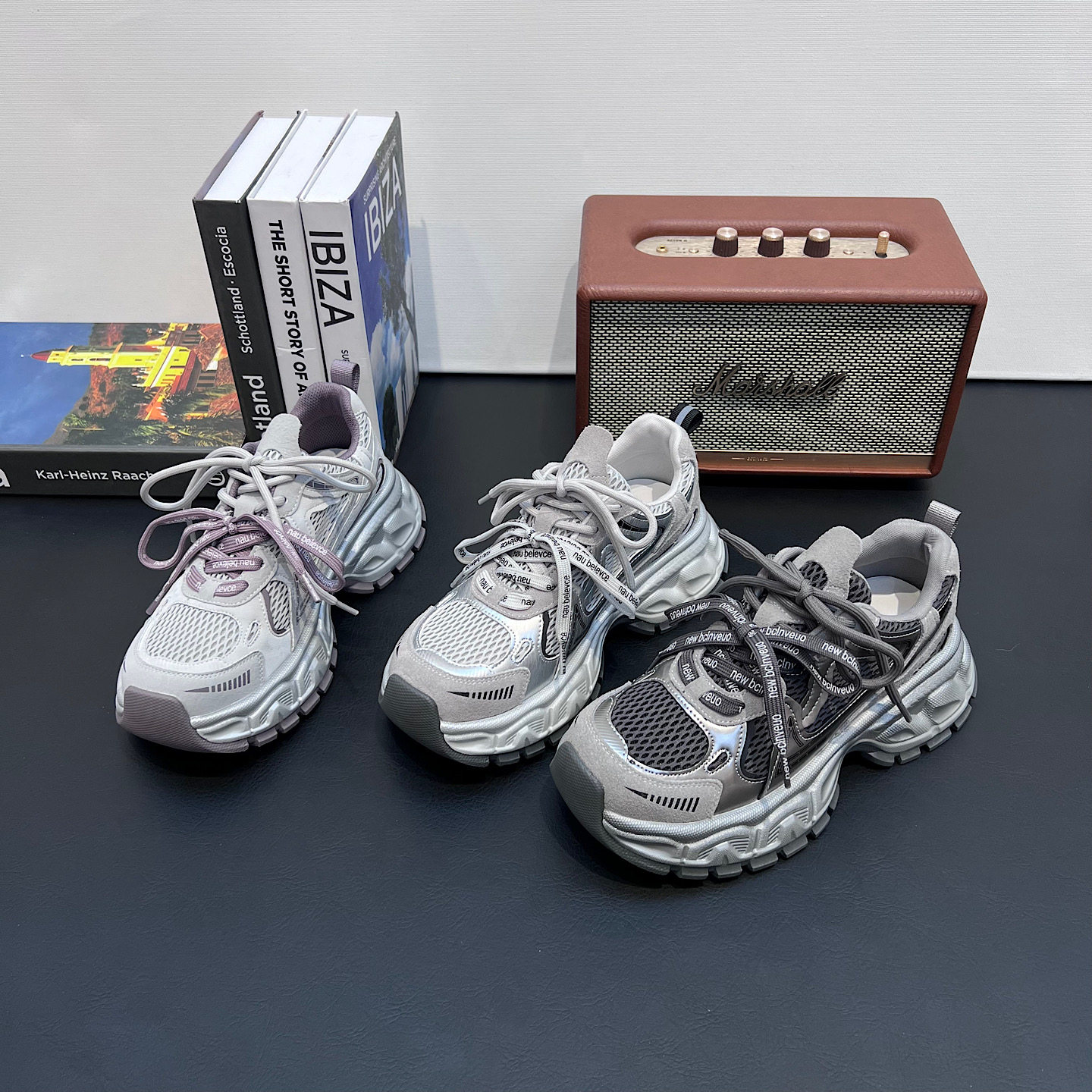 欧洲站厚底老爹鞋女2026春季新款透气百搭休闲鞋ins潮增高运动鞋