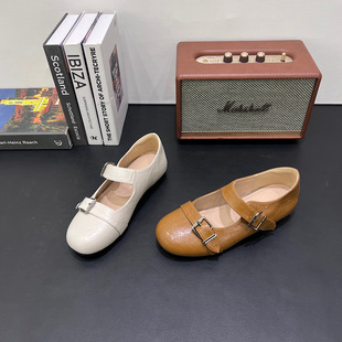 法式复古温柔风玛丽珍鞋女2026春新款圆头浅口单鞋平底鞋晚晚鞋潮