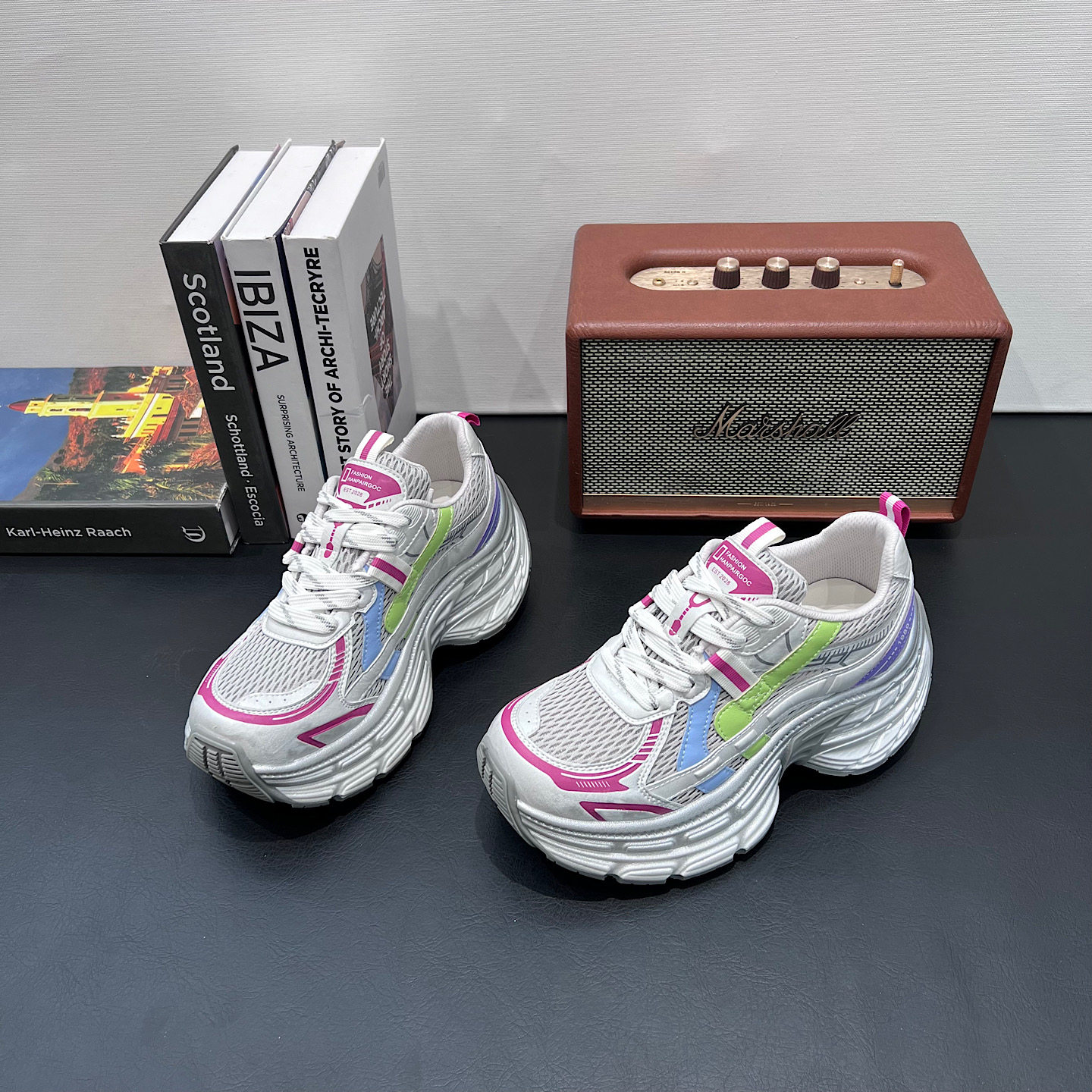 欧洲站薄款老爹鞋女2026春夏款厚底休闲运动鞋百搭单鞋水中冰女鞋