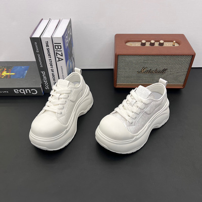 韩版丑萌大头厚底松糕鞋女2026