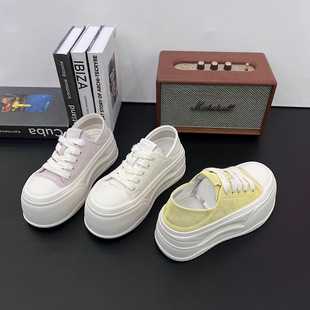 欧货超火厚底增高小白鞋女2026春夏新款大头面包鞋百搭休闲板鞋潮