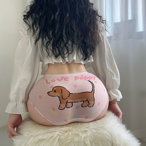 PeachPlus原创纯欲冰丝印花内裤